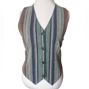 VINTAGE 90’s Pasta Striped Vest Size M